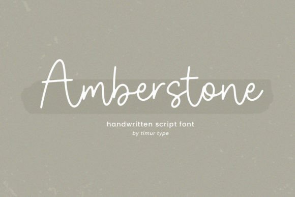 Amberstone: The Perfect Handwritten Typeface for Your Craft Shop