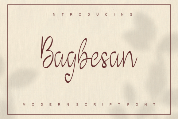 Bagbesan: A Handwritten Font for Modern Branding