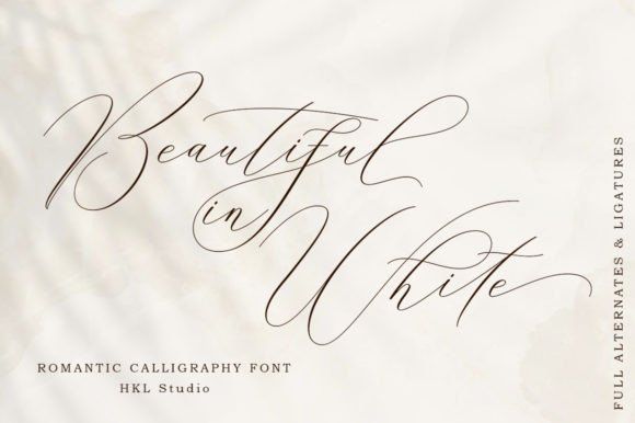 Beautiful in White: A Modern Script Typeface for Editorial Design