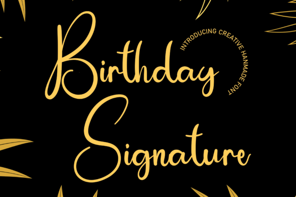 Birthday Signature Font for Handmade Creations