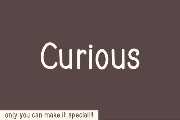 Curious: A Handwritten Font for Editorial Design
