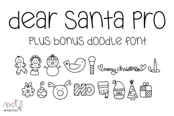 Dear Santa Pro Duo: A Handwritten Font for Festive Craft Creations