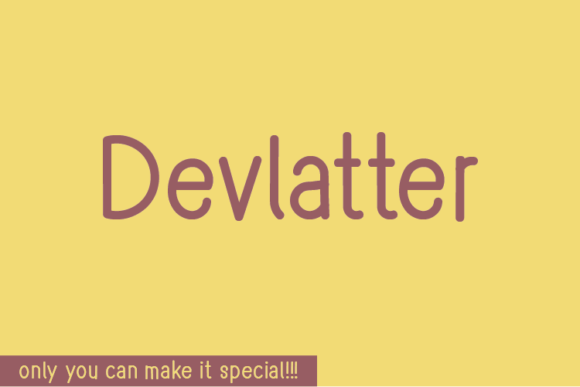 Devlatter: A Unique Handwritten Font for Web Design