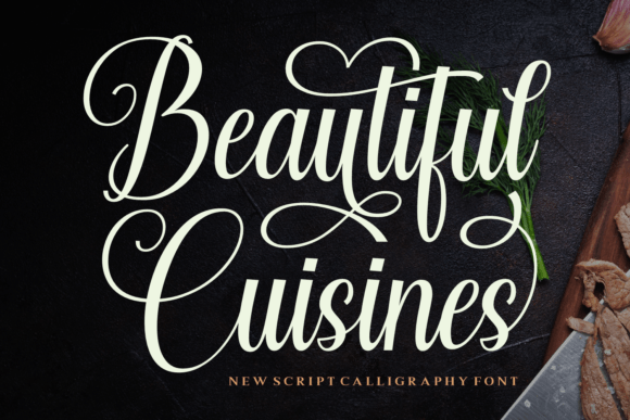 Elevate Your Editorial Design with Beautiful Cuisines Typeface