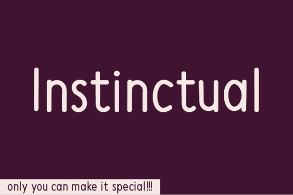 Instinctual Font for Handmade Creations