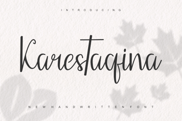 Karestaqina: A Script Font for Editorial Design